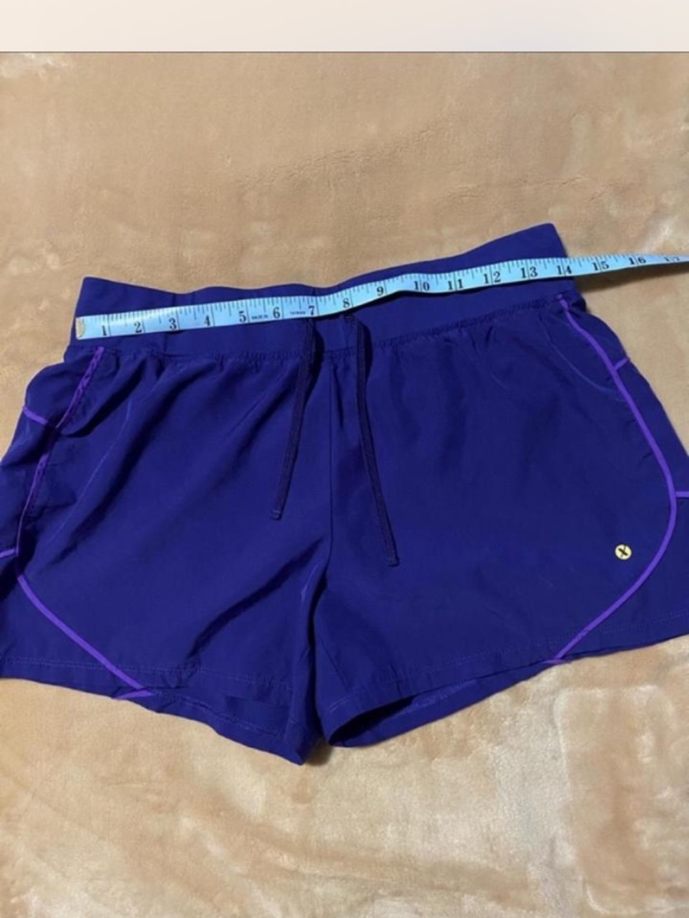 Xersion Purple Athletic Shorts with Light Purple Piping Sz S